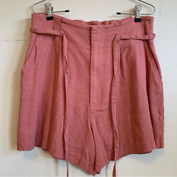 NEW Abercrombie Tie Waist Linen Shorts Medium - Picture 8 of 11